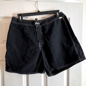 Vintage 90’s Local Motion black board swim beach shorts Junior’s 13 back pocket